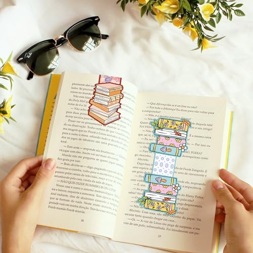 Cute Magnetic Bookmarks, Planner Page Marker, Bookmark Clips - style: Book Lover