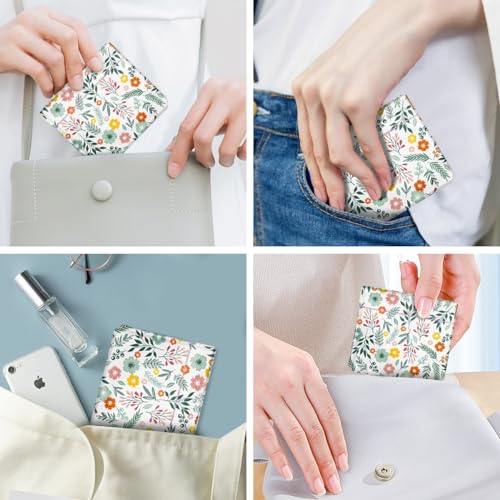 Squeeze Coin Purse Pouch Mini Coin Pocket Portable Change Wallet - color: Green Daisy, size: Mini (3.54"x3.2")