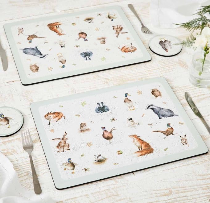 Pimpernel Wrendale Designs Placemats, Set of 4 - size: Placemats