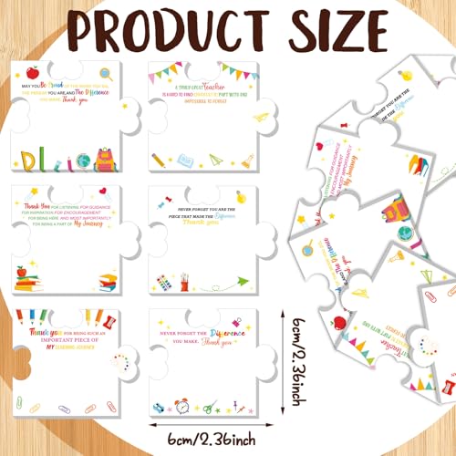 Yinder 24 Pads Puzzle Sticky Notes Teacher Appreciation Thank You Gifts - color: Multicolor, size: Teacher