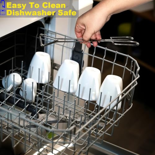 Hiash 11" Heavy Duty Stainless Steel Kitchen Scissor Tongs For Cooking - size: 11 Inch