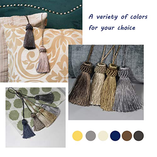 8PCS Tassel Key Colorful Tassel for Cord Loop,Handmade Tassels - color: Navy