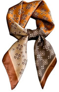 Silk Like Square Scarf for Women Men 27.5" - color: Coffee