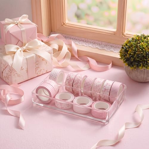Gueevin 24 Rolls Floral Washi Tapes Set Scrapbook Supplies, Coquette - style: Coquette