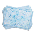 Maison d' Hermine Placemats Set of 4 Reusable 100% Combed Cotton (13"x19") - color: 009 - Paisley Blues, size: 13" X 19" (Pack of 4)