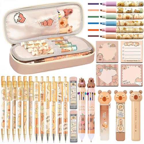 Cute Capybara Stationery Set, Kawaii School Supplies Gift for Students