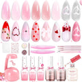 Beetles Builder Gel Nails Kit with UV Lamp, Pink Building Gel - color: C-Blush Charm