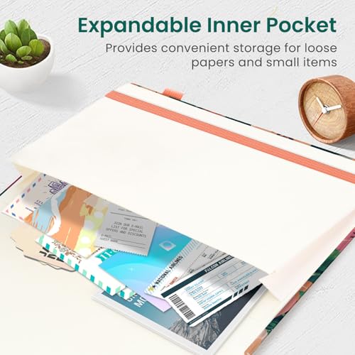 Taja Pretty Lined Journal for Women, Aesthetic Hardcover Leather Journal - color: H-Golden Blush, style: A-Lined