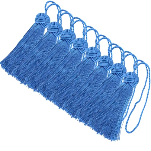 BEL AVENIR 8 Pcs Elegant Polyester Key Tassel Colorful Craft Tassels Charms - color: Royal Blue