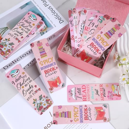 Wxiben 24 Pcs Spicy Fairytale Bookmarks Romance Book Page Marks for Women