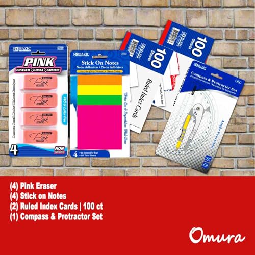 Pallet 112 Units School Supply Boxes Bulk | 70 Piece Kit | Back to School Supplies | Middle & High School Student Supplies Classroom Kits - style: Middle / High School | 112-Boxes/PALLET