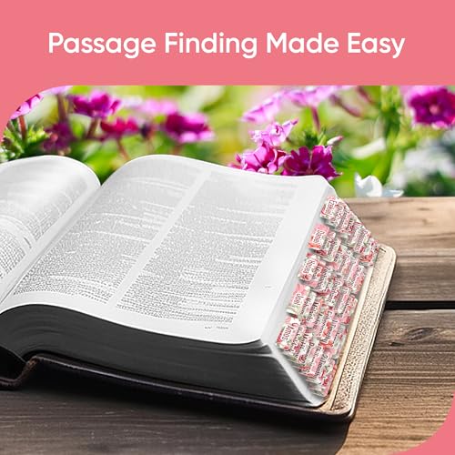 Essex Wares - Pink & Red Roses Bible Tabs, 80 Tabs for Women & Men - color: Pink & Red Roses