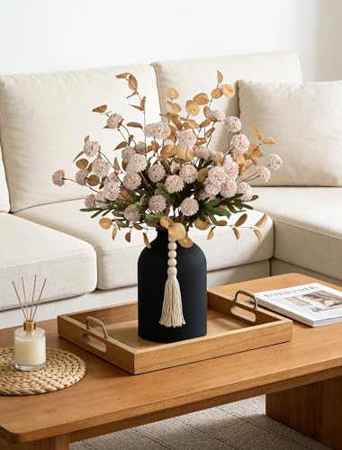 BLOSMON Fake Flowers Centerpieces for Tables, Beige Mums for Dining Room - color: Beige