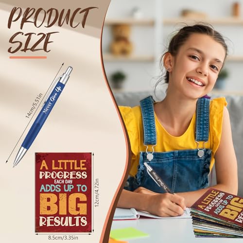 Yeaqee 72 Pcs Motivational Pen Notepad Gifts Bulk Set, Motivational - style: Motivational