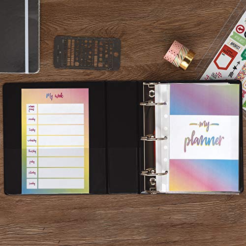 Samsill Economy 2 Inch Mini 3 Ring Binder, Round Ring Binder, Holds 5.5 x 8.5 Inch Documents, Customizable Cover, 2" View, Single, Black - color: Black, size: 2" View, style: Single