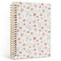 MOFUYU Cute Spiral Notebook Journal for Women,Floral Notebook - color: Floral(pink)