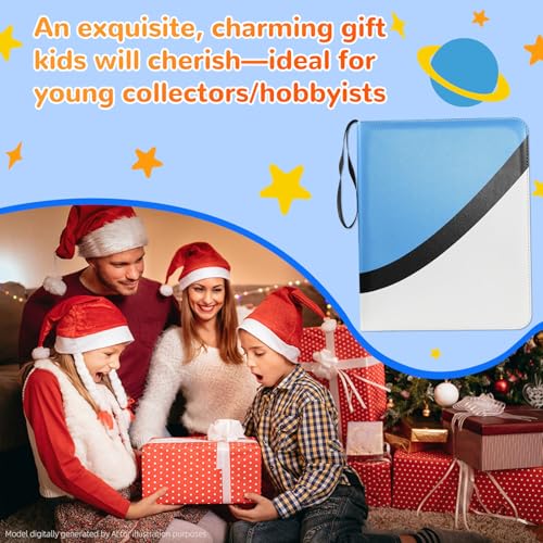 Premium Trading Card Binder, 9 Pocket Trading Card Binder for Pokemon TCG - color: Blue, size: Extra Large