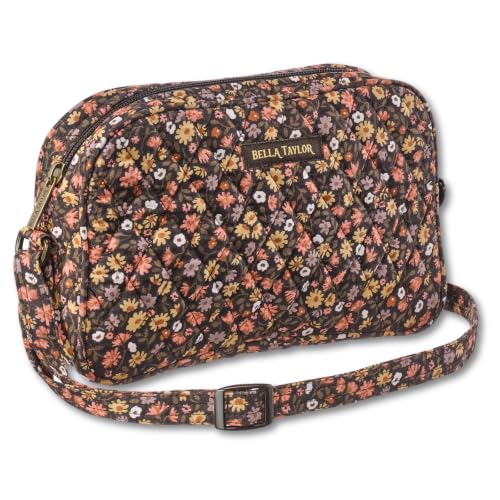 Bella Taylor Simple Crossbody, Quilted Handbag for Women - color: Twilight Garden