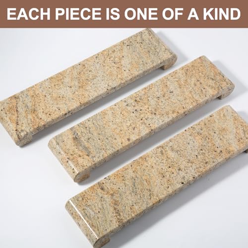 16"x4" Natural Marble Tray Pedestal Stand, Bathroom Counter Stone Trays - color: Kashmir Gold