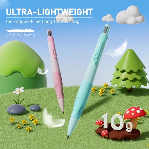 Four Candies 4PCS 2mm Mechanical Pencils for Kids, Comfort Ergonomic Grip