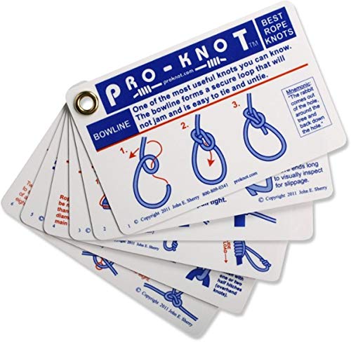 Knot Tying Kit Deluxe with 140 feet of Camo Rope in Variety of Sizes - PRO-Knot Cards Plus Outdoor Knots Guide