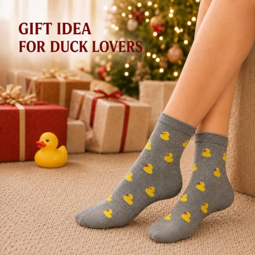 KONY Women's Animal Socks, Cotton Crew Fun Novelty Gifts, 5 Pairs - color: 5 Ducks - 5 Pairs