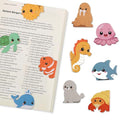 10 Pcs Magnetic Bookmarks, Cute Marine Animals Page Markers for Reading - color: Marine Animals