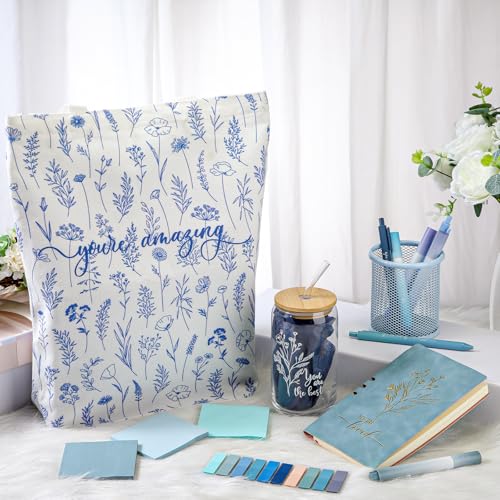 14 Pcs Inspirational Journal Kit for Women, Blue - color: Blue