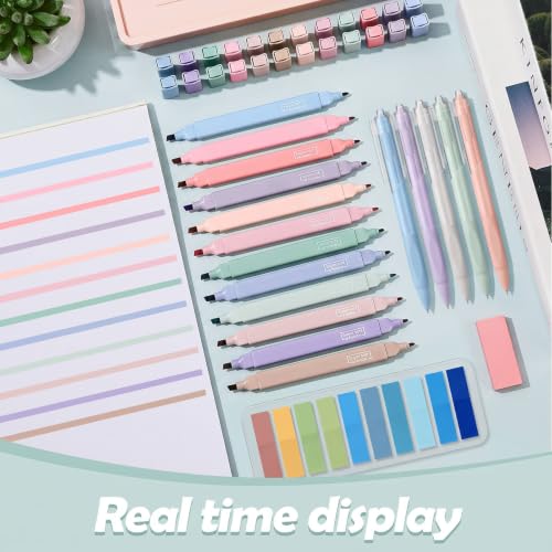 Jutom 38 Pcs Book Annotation Kit for Bible Study, Blue Series, Square - color: Blue Series