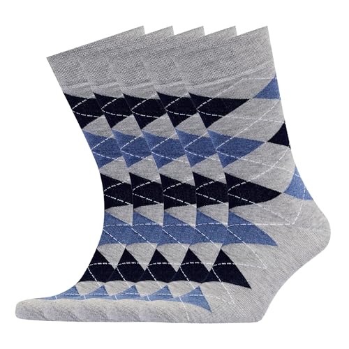 VRD Men's Dress Socks Bamboo Rayon, 5-Pack Crew Socks, Multiple Colors and Designs, Shoe Size 8-13, Gift Box - color: 22: Light Grey, 5-pack Argyle