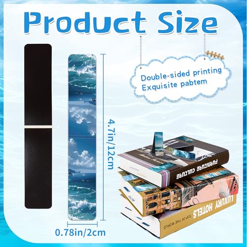 96Pack Magnetic Bookmarks for Reading,Women Men Teacher Book Lovers Gifts - style: Sea
