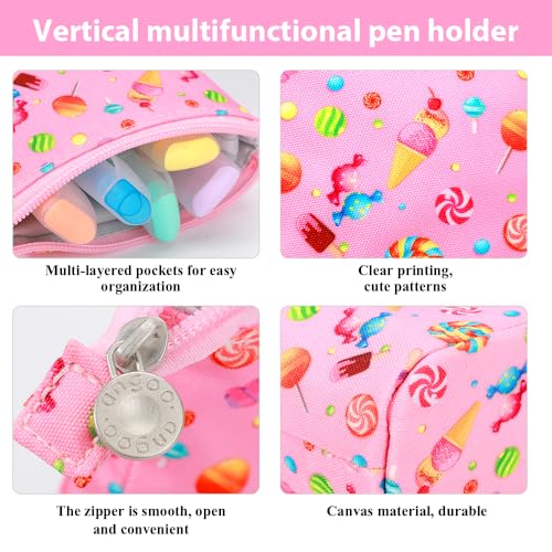 KPX Cute Standing Pencil Case Pen Holder for Kids, Pop Up Stand UP Bubble Tea Pen Organizer Kawaii Stationary for Christmas Holiday New Year Office (Candy) - color: Candy
