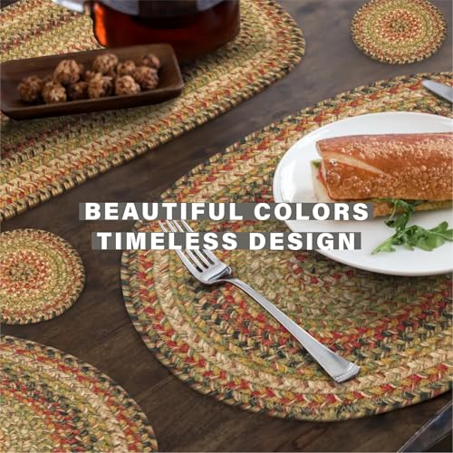 Homespice Kingston Jute Braided Placemats, Rect 13x19 Set of 4 - color: Kingston