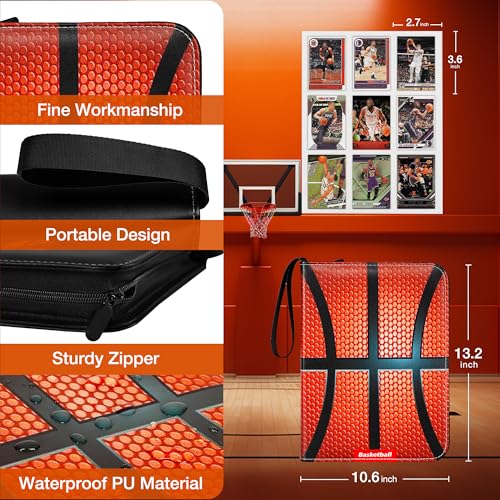 RONMONG Basketball Card Binder, 990 Pockets, Protective Trading Card Album - color: basketball-style 3, size: 990