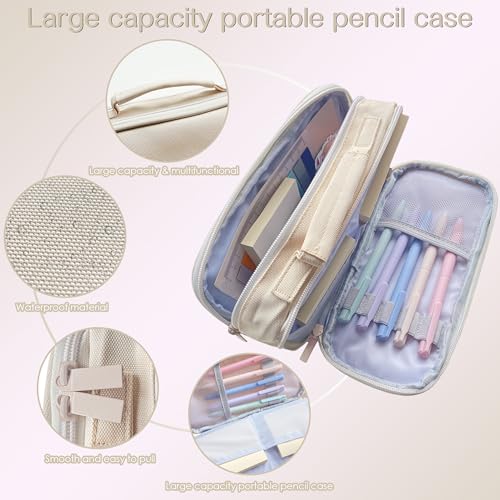 J6&H6 170Pcs Complete Bible Study Supplies Journaling Kit with Tabs, Highlighters and Color Pens, Notebook,Stickers & More Bible Accessories Set for Women, Beginner Christian Gifts(Lvory White) - color: Ivory White