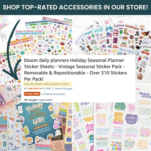 bloom daily planners Weather Planner Stickers - 8 Sheets / 837 Icons & Illustrations - Forecast Themed Variety Pack for Planning & Journaling - color: Weather Pack