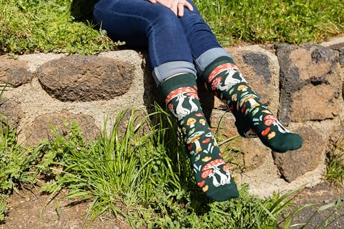 Lavley Women's Funny Socks Cute Novelty Gift for Women & Teens - color: Mush Love Mushrooms