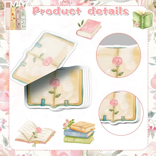 12 Pads Book Lover Sticky Notes Set - 240 Sheets 3x3 Inch Book Club Themed Self Adhesive Memo Pads, Cute Writing Sticky Notepads for Office Meeting Note Taking School Gift Decor
