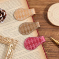 3PCS Vintage Magnetic Leather Bookmark, Leather Magnetic Bookmarks for Women, Magnetic PU Bookmarks Clip Book Accessories, Lattice Pattern - style: Lattice Pattern