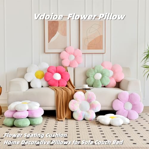Flower Pillow,23.62In Daisy Pillow Pink Throw Pillows - color: Pink, size: 23.62IN