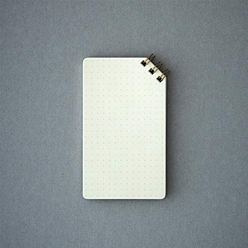Japanese Ring Note Pad, Grey, Dot Grid