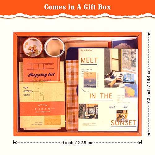 Scrapbooking Supplies Kit, Aesthetic Junk Journal Supplies, Scrapbook Kit - color: Sunset