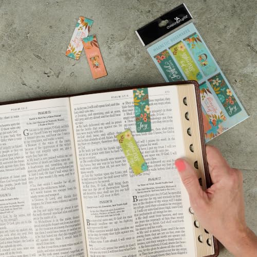 Christian Art Gifts Colorful Magnetic Scripture Page Marker Set for Women - color: Joyful Teal Multicolor Floral