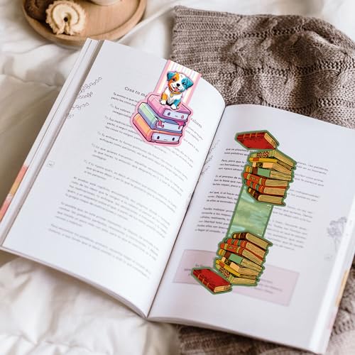 Cute Magnetic Bookmarks, Planner Page Marker, Bookmark Clips - style: Book Lover