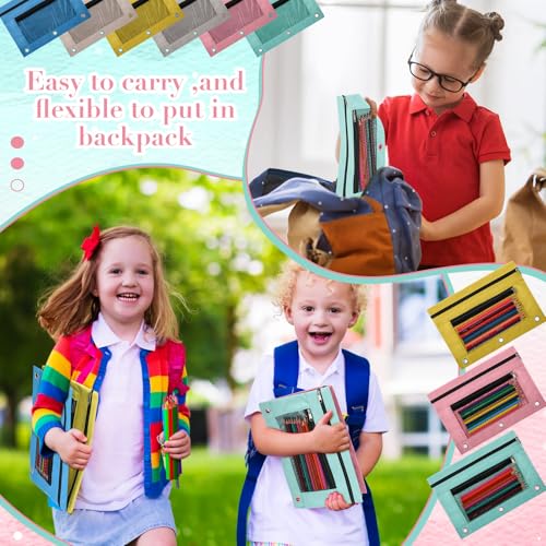 Zhehao 100 Pcs Classroom Binder Pencil Pouches, Macaron, 2 Zipper - color: Macaron, style: 2 Zipper