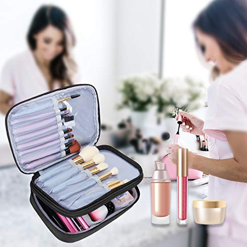 Teamoy Makeup Brush Travel Case, Medium, Black - color: Black, size: Medium (Pack of 1)