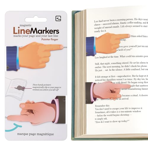 Thinking Gifts Magnetic Linemarker Bookmark for Tracking - Pointed Finger - color: Pointer Fingers