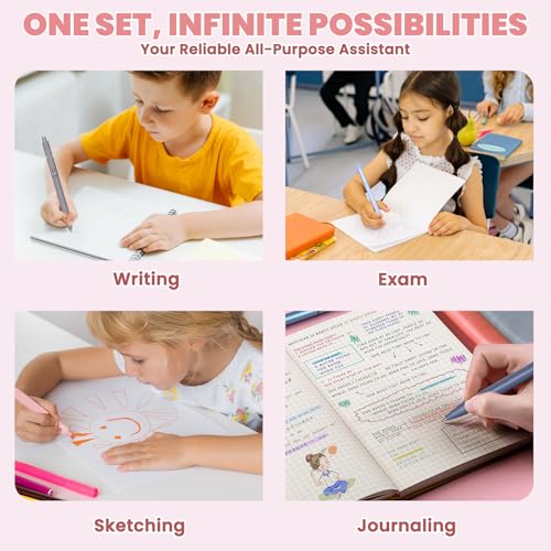 50 PCS Aesthetic School Supplies with Cute Pen Case,12 Pastel Highlighters,5 Black Ink Gel Pens, 12 Mechanical Pencils Set 0.5 & 0.7 mm 6 Color Gel Pens for Students Stationary College Essentials - color: Green