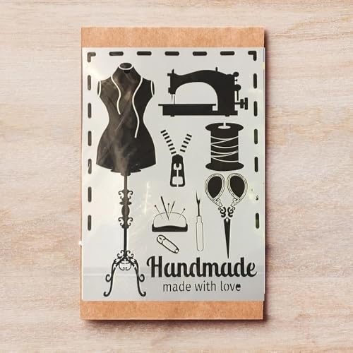 TIAMECH A4 Reusable Sewing Machine Tools Stencil for Painting - style: Sewing Machine Tools