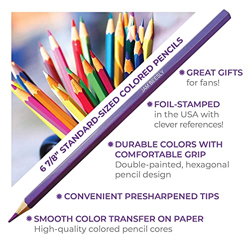Workday Wonders Colored Pencil, 12 Humor Office Art Pencils - style: The Office
